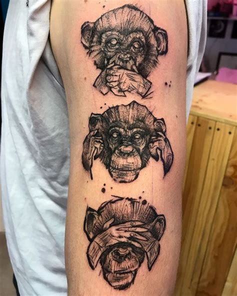 hear no evil monkey tattoo|101+ Hear No Evil See No Evil Speak No Evil Tattoo。